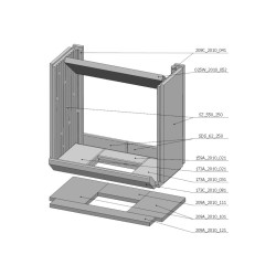 Šamotová komora komplet KV DYNAMIC WB 2G 66.50.01 (P)  